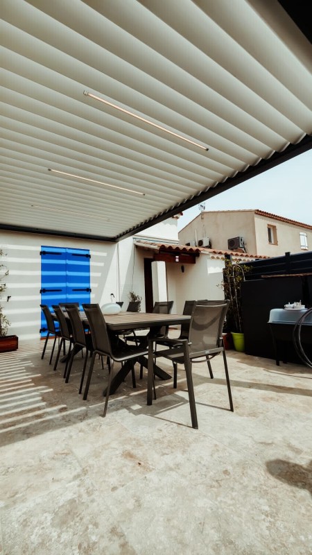 POSE D’UNE PERGOLA MOTORISÉE anthracite à Vitrolles