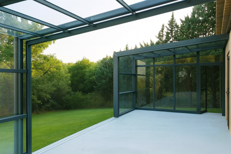 Pose d'un abri de terrasse Graphik à Mons