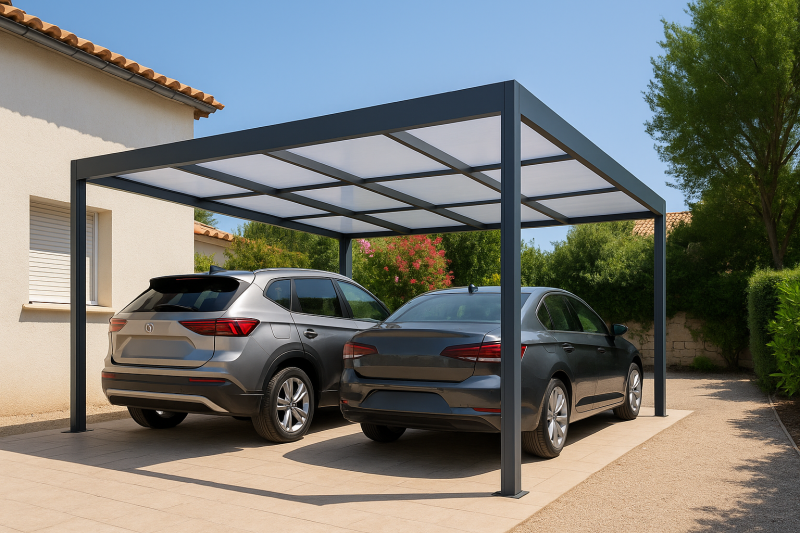 Installez un abri voiture aluminium sur mesure pour deux véhicules à Marseille
