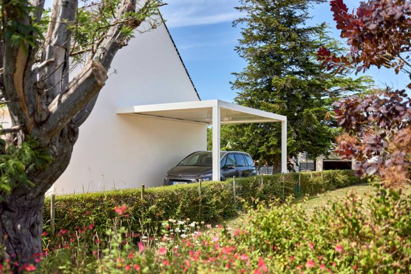Carport blanc 3x5m moderne et résistant une Installation rapide à Martigues