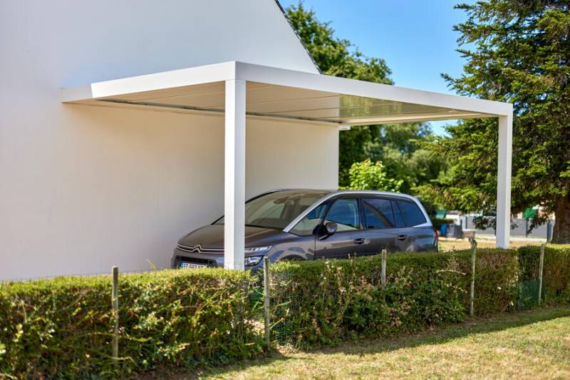 Carport blanc 3x5m moderne et résistant une Installation rapide à Martigues