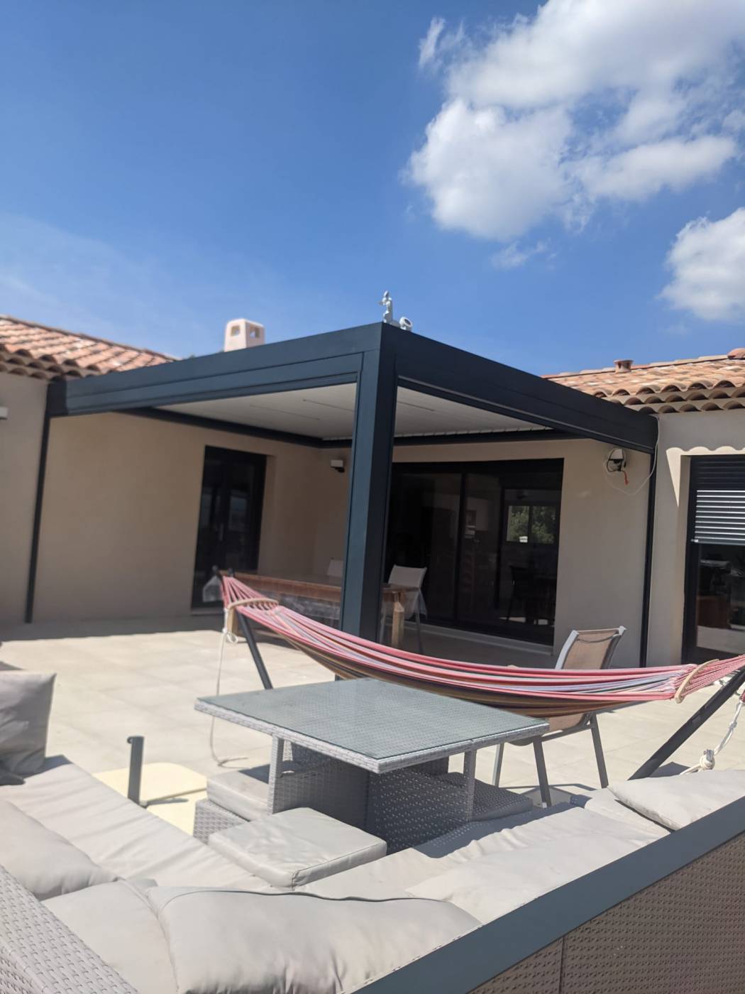 pergola adossée maison