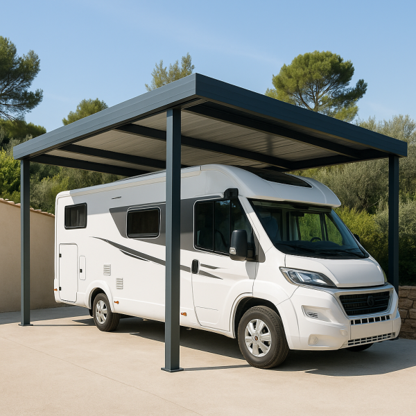 Installation de carport camping-car aluminium renforcé et design à Cassis