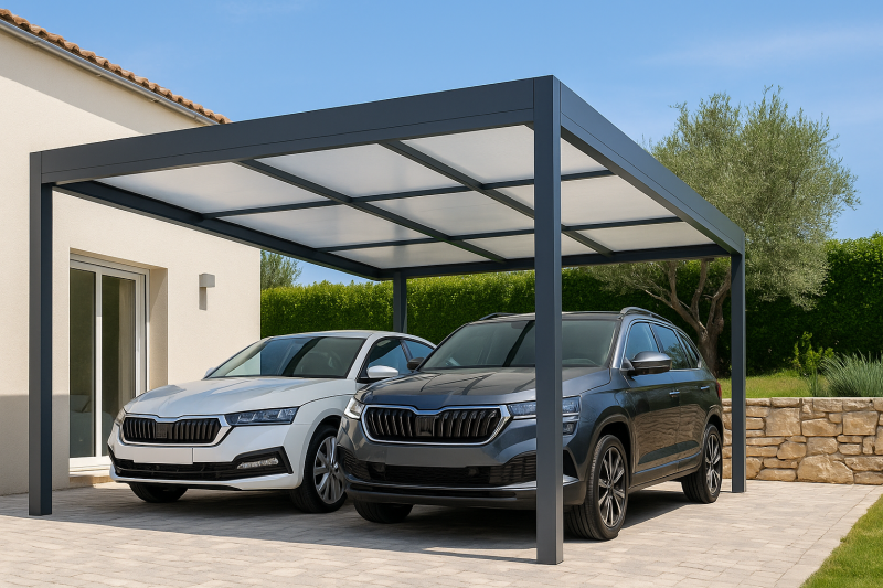 Installez un abri voiture aluminium sur mesure pour deux véhicules à Marseille